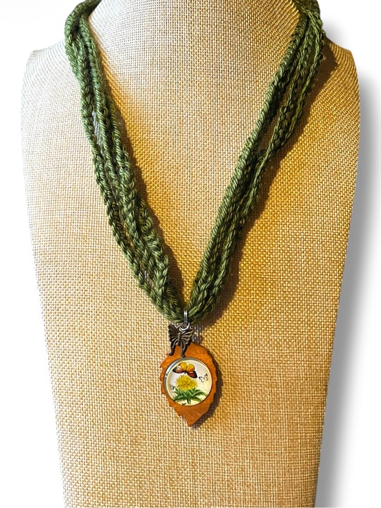 gypsy and luna creations Jewelry - Handmade Crochet Necklace Boho Butterfly Pendant